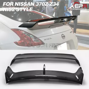 For Nissan 370z z34 09-17 NISM2 Style Carbon Fiber Rear Trunk Spoiler Wing Lip - Picture 1 of 11