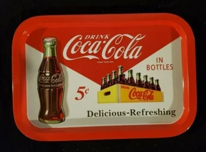 Clearance DRINK COCA-COLA Tin Serving Tray Retro Case of Coke Bottle Advertising - Picture 1 of 4