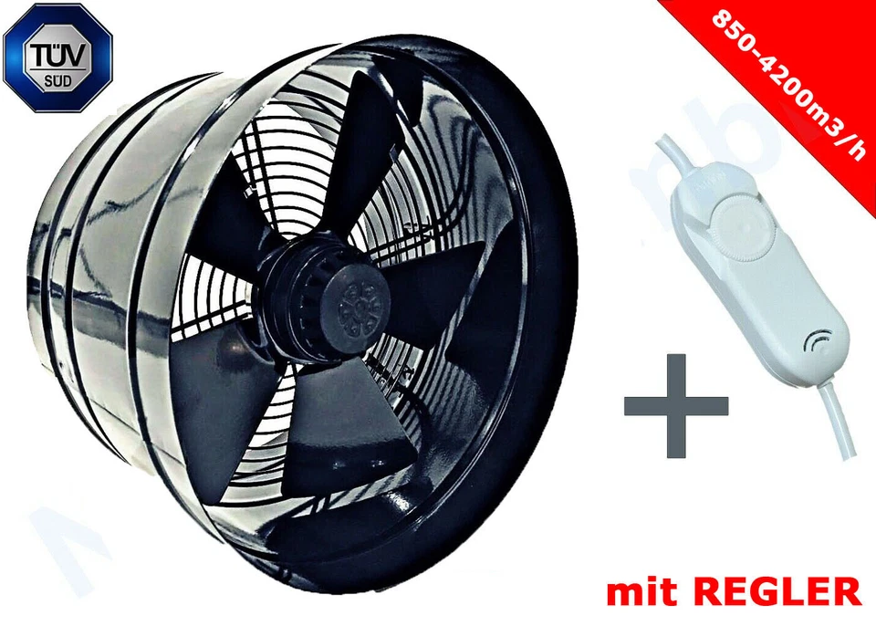 BNG Axial Rohrventilator Rohrlüfter 200 250 300 350 Zuluft Abluft Gebläse bis4200m3h