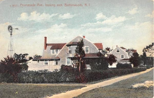c.1910 Homes & Windmill Promenade Ave. Looking East Buttonwoods RI Postkarte - Bild 1 von 2