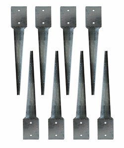 SET 8 x Bodenhülsen 101x101 Erdanker 75cm Einschlagbodenhülse  Pfostenhalter