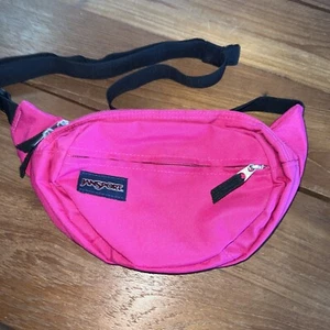 JanSport Dark Pink Waist Pack Belt Bag Adjustable Strap Crossbody Zip Pocket U1 - Picture 1 of 6