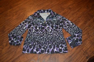 B16- Zenergy by Chico's Full Zip 100% Polyester Jacket Size 0 - Picture 1 of 2