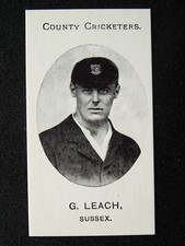 Sussex G. LEACH County Cricketers REPRO by Taddy & Co. 1907