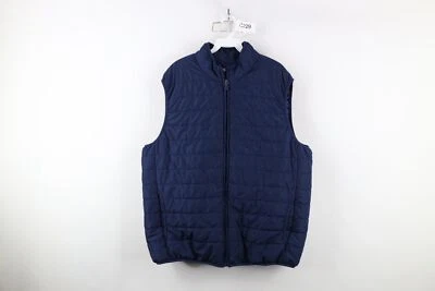 Chaps Mens 2XL Classic Logo Lightweight Packable Puffer Vest Jacket Navy Blue - Image 1 of 4