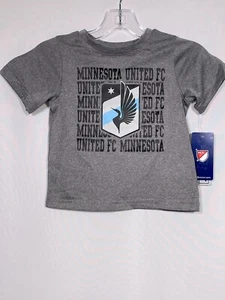 T-shirt Minnesota United FC MLS grigia bambino poli - bambino 2T nuova con etichette - Foto 1 di 7