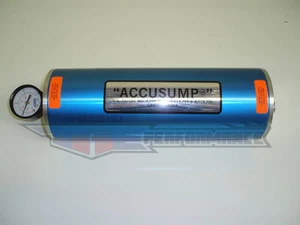 Kanton 2 Quart QT Accusump Motor Öl Akku Aluminium Blau Zwei 12 " x 4.25 " - Picture 1 of 1