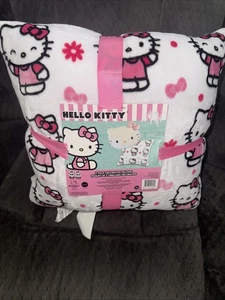 Hello Kitty Kissen SET - 2er Pack Hello Kitty Deko Plüsch Rosa Schleife 1 Neu mit Etikett - Bild 1 von 4