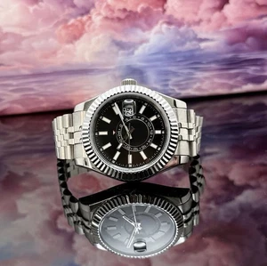 Custom 42mm Black Skies DJ Style Mod Watch w/ NH35 Automatic - Picture 1 of 3