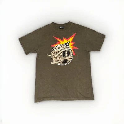 Blue The Great x The Hundreds T Shirt Mummified Adam Bomb Medium Skater Green - Image 1 of 4