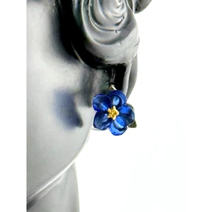 Michael Michaud Blue Violet Post Stud Earrings - Picture 1 of 3