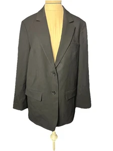 Everlane Blazer Womens Size 8 95% Wool Structured Classic Chic Black - Picture 1 of 5