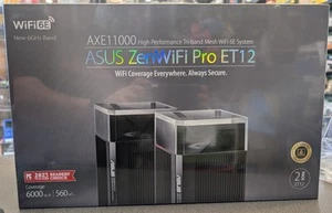 ASUS ZenWiFi Pro ET12 AXE11000 Whole-Home Tri-Band Mesh WiFi 6E System 2er Pack - Bild 1 von 2