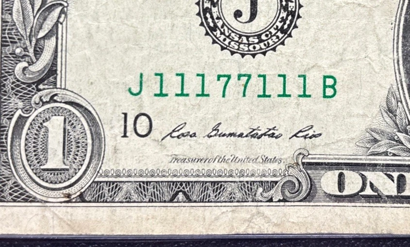 2013 $1 Dollar Bill 💸 #11177111 Extremely Cool Radar,Binary,6 of Kind VERYRARE - Image 1 of 4