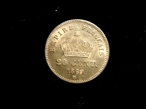 FRANKREICH. NAPOLEON III. 20 CENTIMES 1867 BB. - Bild 1 von 2