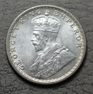India Británica 1917 C 1/4 Rupia - BU - Plata - Imagen 1 de 2