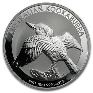 2011 Australia 10 oz Silver Kookaburra BU - Picture 1 of 2