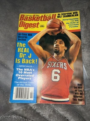 Basketball Digest Febrero 1980 Julius Erving Dr. J Philadelphia 76ers De colección Foto 1 de 4