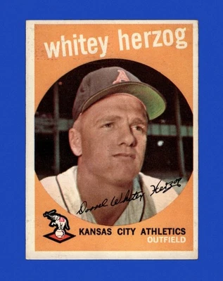 1959 Topps Set-Break #392 Whitey Herzog como nuevo *GMCARDS* Foto 1 de 2