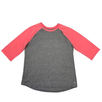 Camiseta de béisbol Danskin Now suelta rosa coral manga 3/4 XXL para mujer atletismo gimnasio Foto 1 de 4
