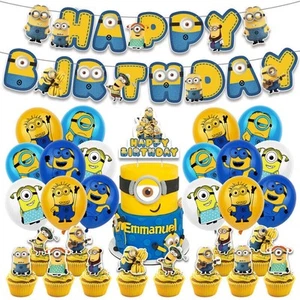 Despicable Me Minion Mädchen Jungen Geburtstagsdeko Ballons Girlande Tortendeko - Bild 1 von 4