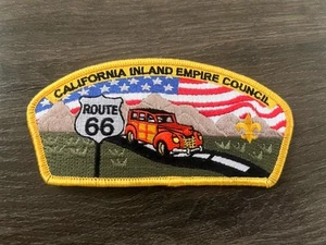 PARCHE BSA CSP CALIFORNIA INLAND IMPIRE Council ruta 66 tema frontera amarilla - Imagen 1 de 4