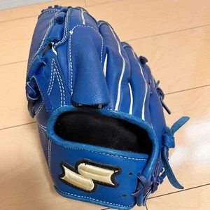 SSK Linkshänder Pitcher Baseball Handschuh hart blau mittelgroß gebrauchter Zustand - Bild 1 von 9