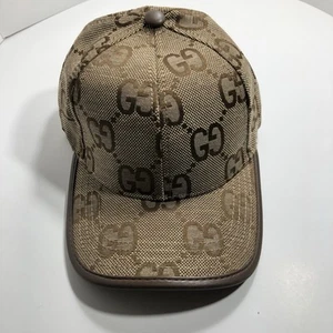 Gucci GG Signature Baseball Cap Beige Hat - Picture 1 of 8