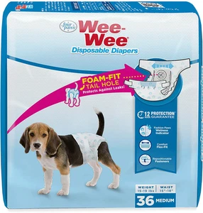 Four Paws Wee-Wee Disposable Dog Diapers Diaper 1ea/Medium (36 ct) - Picture 1 of 1