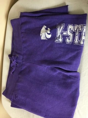 K-State Sweat Pants Juniors Large Inseam 31” Kansas State University KSU Wildcat Cover