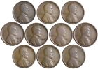 SET (10 COIN LOT) 1910 - 1919 LINCOLN WHEAT CENT PENNIES TEENS NICE SET!