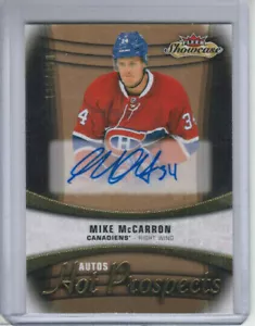 15/16 Fleer Showcase Montreal Canadiens Mike McCarron HP Auto RC #136 Ltd #/299 - Picture 1 of 2