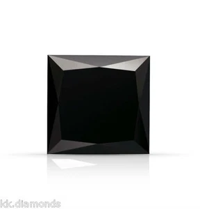 2 piezas 5x5mm aprox diamante negro corte princesa natural - Imagen 1 de 2