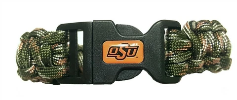 Oklahoma State Cowboys Survival Bracelet NCAA Camo Green Paracord Survivor Strap Cover