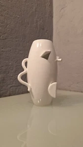 Vaso design anni 80 Mod Dealbata in ceramica bianca Alessandro Mendini  Zanotta - Picture 1 of 11