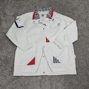 Vintage IZZI Women's Sailing Windbreaker Jacket White Size 1X 16-18W - Picture 1 of 12