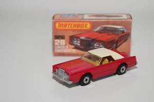 A94 1:64 3 pulgadas caja de cerillas superrápido 28 lincoln continental rojo ... - Imagen 1 de 13