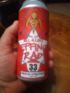 Lata de cerveza vacía Rad Racing Bill Allen's EFFING RAD 33 - Imagen 1 de 7