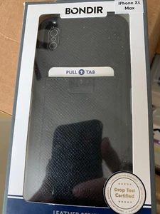 Basic Cases Bondir, Black Leather Wallet (Card Holder Cell Phone Case) Xs Max - Photo 1 sur 5