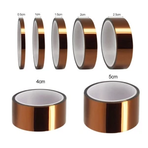 5/10/20/30/50mm X100ft High Temperature Heat Resistant Polyimide Tape - Picture 1 of 23