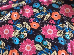 ART GALLERY FABRICS #V720-FLORAL ASPHALT - VOILE 52"W-  BY THE YARD - Picture 1 of 2