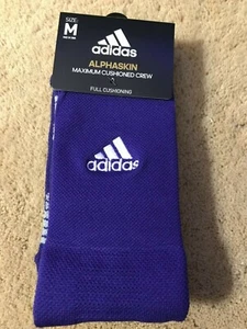 ADIDAS Alphaskin Maximum Acolchado Crew Talla Mediana Color Azul Gris 1 Par - Imagen 1 de 5