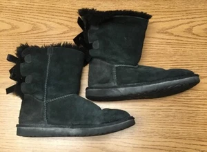 Botas de lana de oveja UGGS lazos, negras, 7 - Imagen 1 de 7