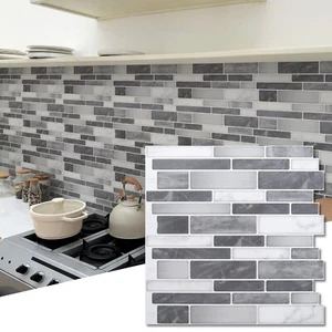 Art3d 10 Pieces Peel and Stick Kitchen Backsplash Tiles Self Adhesive Tile - Picture 1 of 9