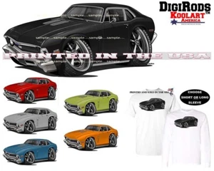 Chevrolet Chevy Nova 1970 Vintage Muscle DigiRods / Koolart Cartoon Auto T-Shirt  - Bild 1 von 7