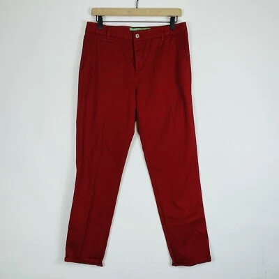Pantalones United Colors Of Benetton Rojo Profundo Pantalones Mujer Talla 8 US 44 IT NUEVOS CON ETIQUETAS NUEVOS Foto 1 de 4