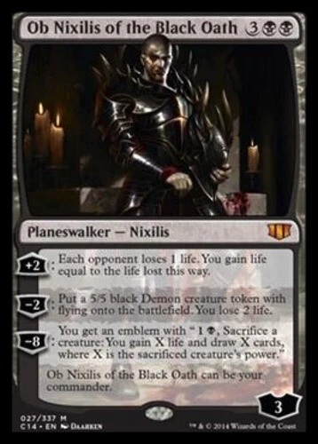 Ob Nixilis of the Black Oath Magic mtg Light Play, English Commander 2014 x1 - Image 1 of 1