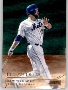 2015 Stadium Club Gold Foil Lucas Duda Insert MLB Parallel Mets #55 - Picture 1 of 2