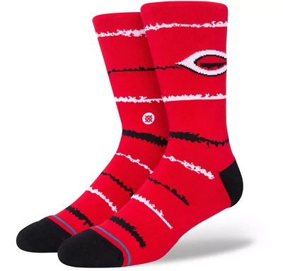 Stance MLB Cincinnati Reds Chalk CIN Socks Size L 9-13 - Image 1 of 3
