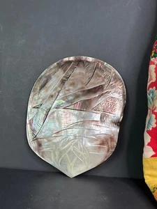 Old Carved Pearl Shell from French Polynesia - Bild 1 von 6